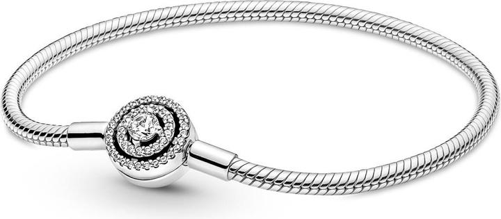 Pandora Moments Halo Snake Chain Armband (16 cm, Silber 925)