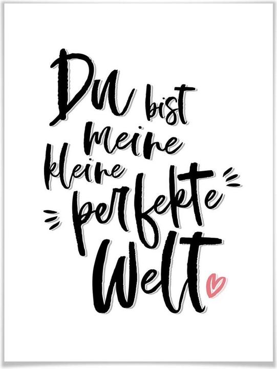 Produktbild Trenddeko Du bist meine kleine perfekte Welt (24 x 30 cm)