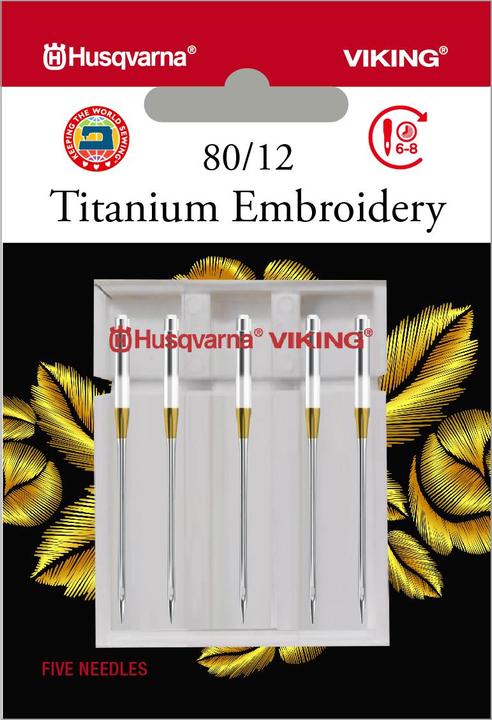 Produktbild Husqvarna Sticknadel Titanium 80/12, 5 Nadeln