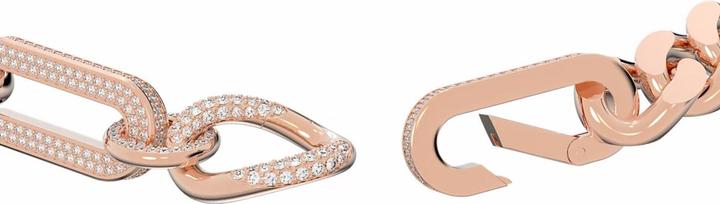 Produktbild Swarovski Dextera Halskette Statement Gemischte Glieder Weiss Roségold S (Swarovski Metall, 42 cm)