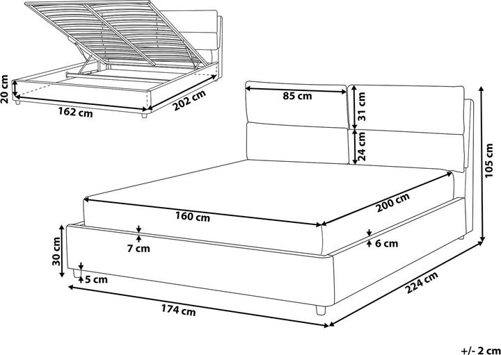 Actual product image Beliani Batilly (160 x 200 cm)