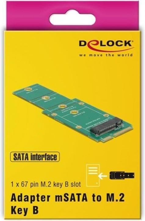 Actual product image Delock M.2 NGFF to mSATA adapter