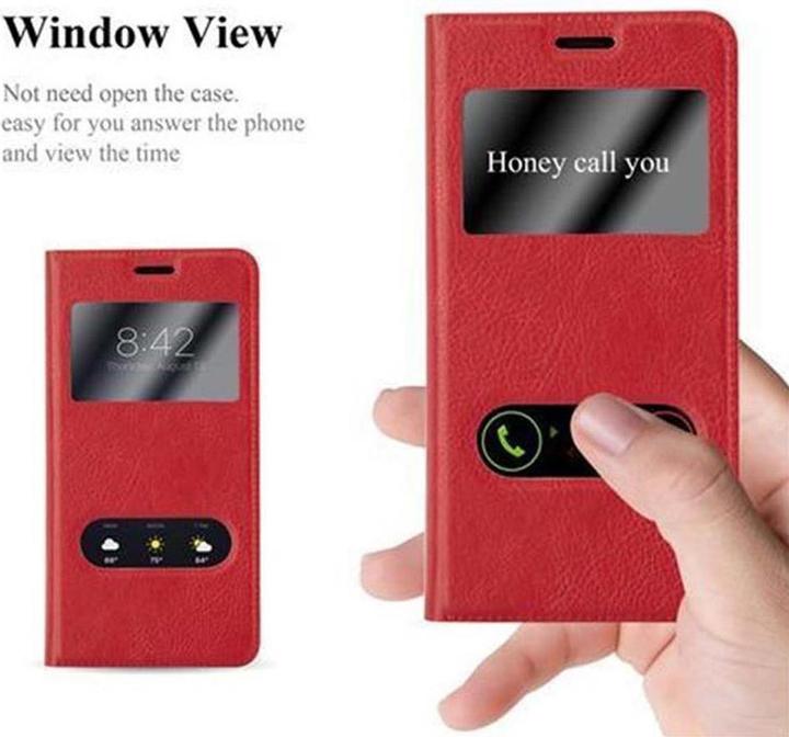 Actual product image Cadorabo Book with View double window cover (Apple iPhone X)