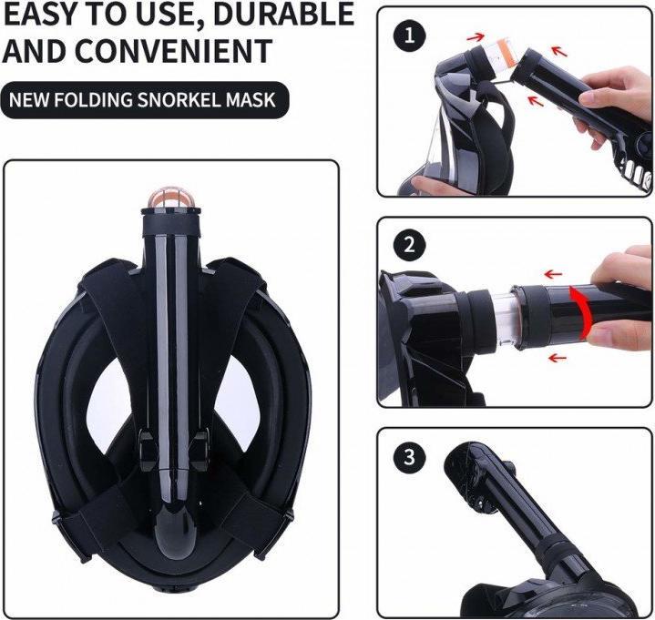 Produktbild JTI Vollgesichts-Tauchmaske und Schnorchel mit GoPro-Halterung