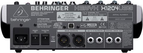 Immagine prodotto Behringer XENYX X1204USB, mixer a 8 canali con effetti e USB (Mixer da studio e live)