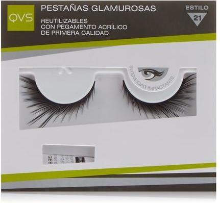 Actual product image QVS Glamour Lashes Fluttering Feathers False Eyelashes with Eyelash Glue (Artificial eyelashes)