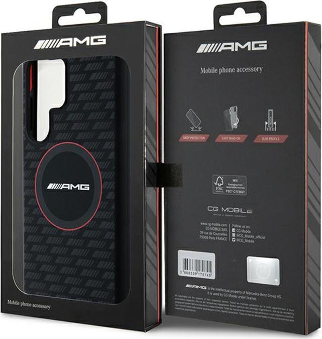 Produktbild Mercedes AMG AMHML23SMRK S928 czarny/black hardcase Silicone Carbon Pattern MagSafe (Samsung Galaxy S24 Ultra)