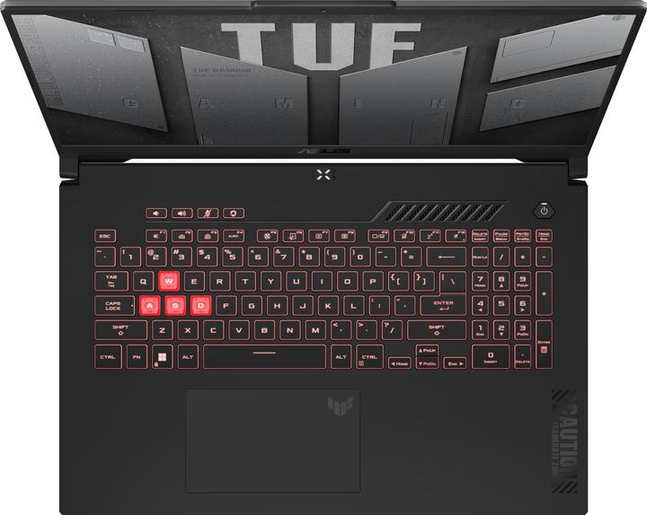 Produktbild ASUS TUF Gaming A17 RTX 4050 (17.30", AMD Ryzen 7 7735HS, 16 GB, 1000 GB, DE)