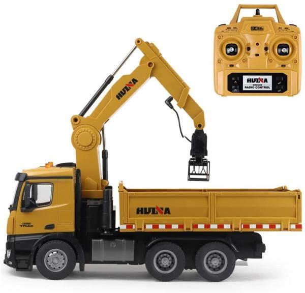 Produktbild Huina Kipplader mit Kran, Holz und Schrottgreifer (RTR Ready-to-Run)