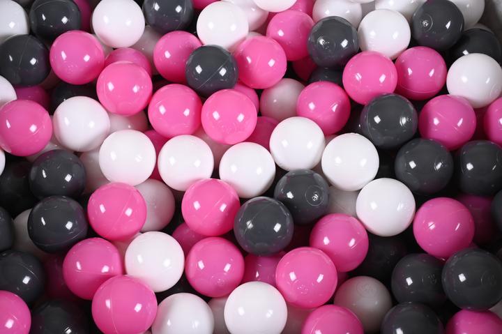 Immagine prodotto Knorrtoys Bällebad soft - "Grey white clouds" - 300 balls creme/grey/rose (ca. 6cm Durchmesser)