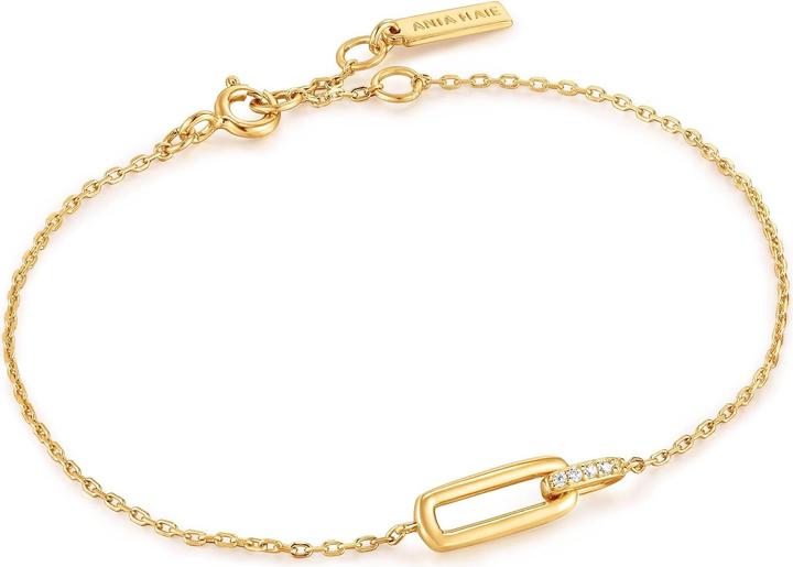Ania Haie Armkette Glam Interlock 925 Sterling Silber (16.50 cm, 925er Silber)