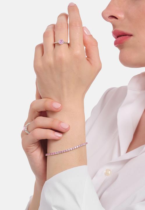 Immagine prodotto Thomas Sabo Bracciale tennis con pietre rosa (19 cm, Argento 925)