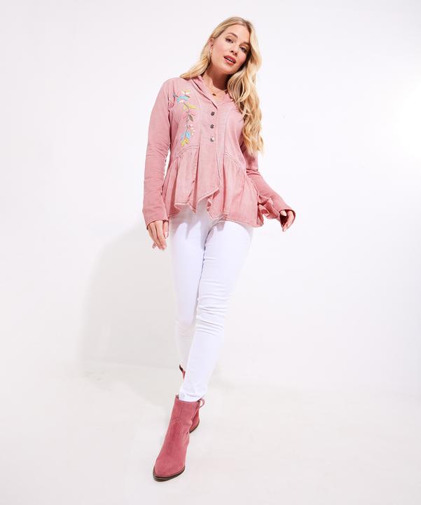 Actual product image Joe Browns Floral Embroidered Jersey Top (40)