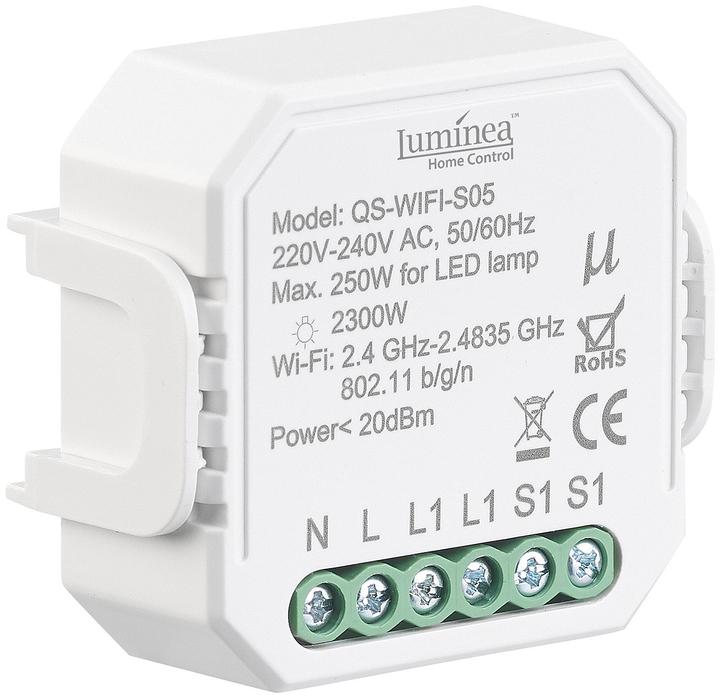 Luminea WLAN-Unterputz-Lichtschalter