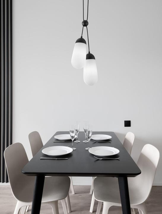 Actual product image Nova Luce BLAKY pendant light E14 2-fold black 150x25,2cm dimmable 9092825 (E14)