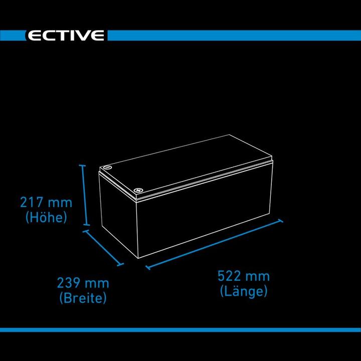 Produktbild Ective Deep Cycle AGM Versorgungsbatterie 12V 230Ah m Display Batterie Wohnmobil (12 V, 230 Ah)