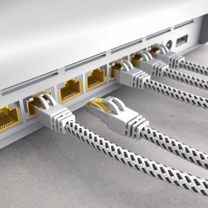 Produktbild Primewire CAT.7 Netzwerkkabel Baumwollmantel, Gigabit Ethernet CAT 7 LAN Kabel, 10000 Mbit/s Patchkabel (S/FTP, CAT7, 25 m)