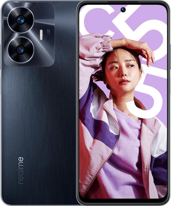 Produktbild realme C55 (128 GB, Rainy Night, 6.72", Dual SIM, 64 Mpx, 4G)