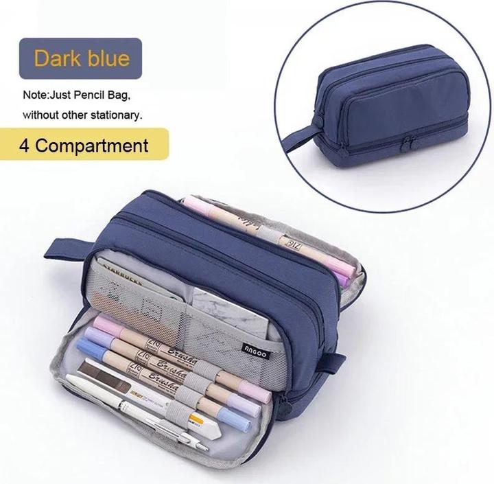 Image du produit Only-Bags.Store Pencil Bag Pen Case grande capacité Easy Handle Storage Pouch pour la papeterie école étudiant