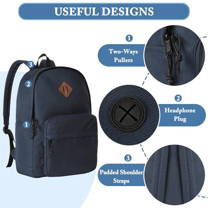Image du produit Only-Bags.Store Sac à dos scolaire, sac à dos classique léger adolescent collège sac à dos décontracté de jour (630 l)