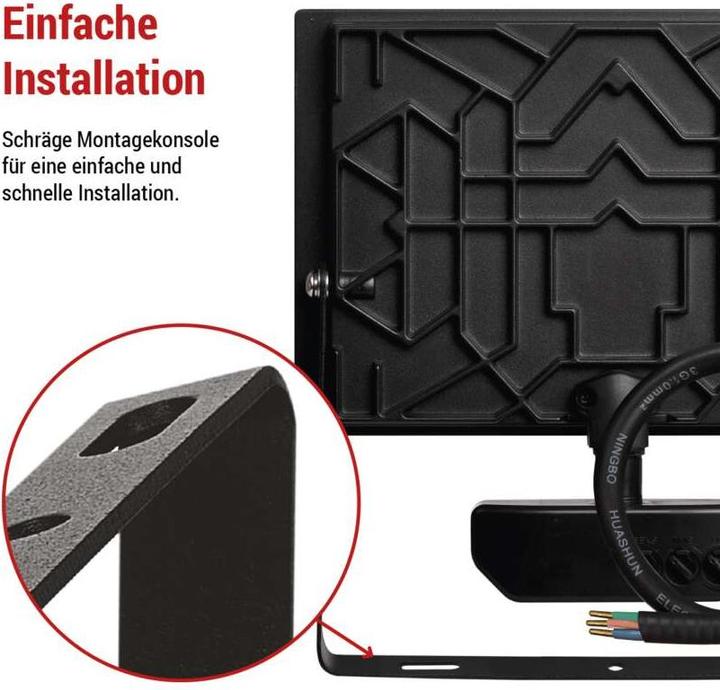 Produktbild Emos LED-Flutlicht TAMBO mit Bewegungssensor, 50 W, 5000 lm, schwarz (5000 lm, IP54)