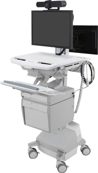 Actual product image Ergotron Telemedicine cart, StyleView, back to back monitor, SLA powered, 24 inch, adjustable