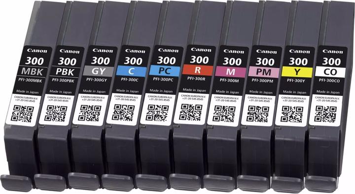 Canon Ink/PFI-300 10ink Multi (M, C, PC, R, Y, GY, PM, PBK, CO, MBK)