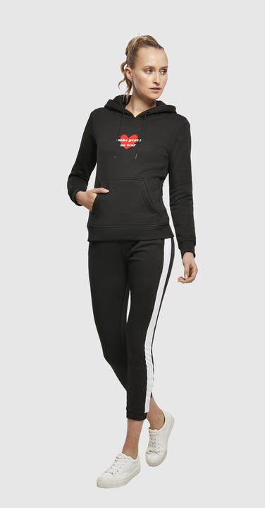 Image du produit Merchcode Ladies Peace - Sweat à capuche Coeur Rouge Noir - 161485 (XL)