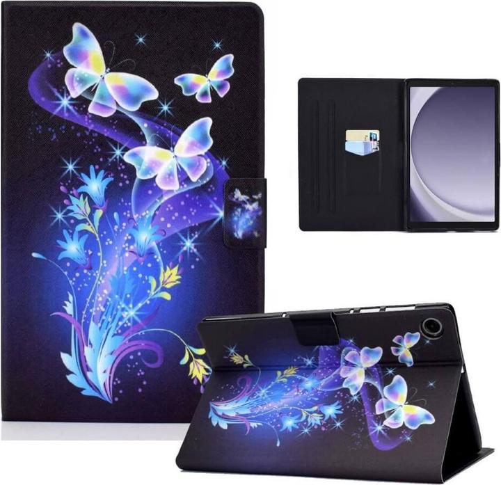 Actual product image Cover-Discount Galaxy Tab A9+ - Protective cover butterfly purple (Galaxy Tab A9+)