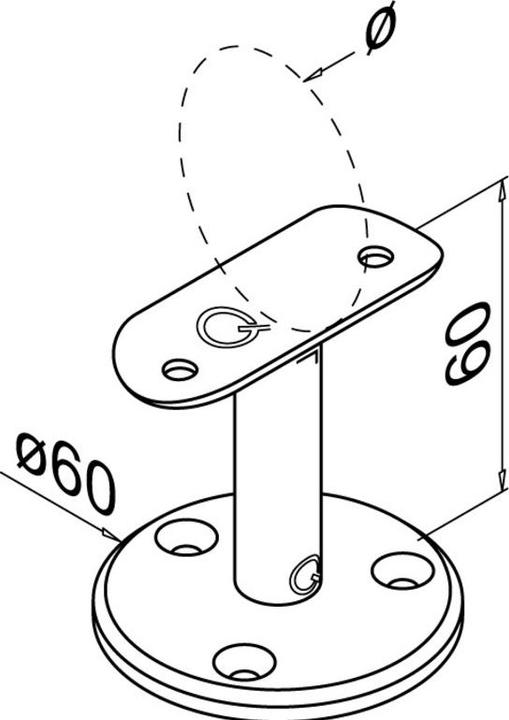Productafbeelding Q-Railing Steunen voor hoofdkussens Q-LINE® (Roestvrij staal V2A)
