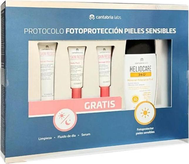 Actual product image Heliocare 360Âº Mineral Tolerance Fluid Spf50 50ml Set 4 Pieces (Suntan cream, SPF 50, 50 ml)