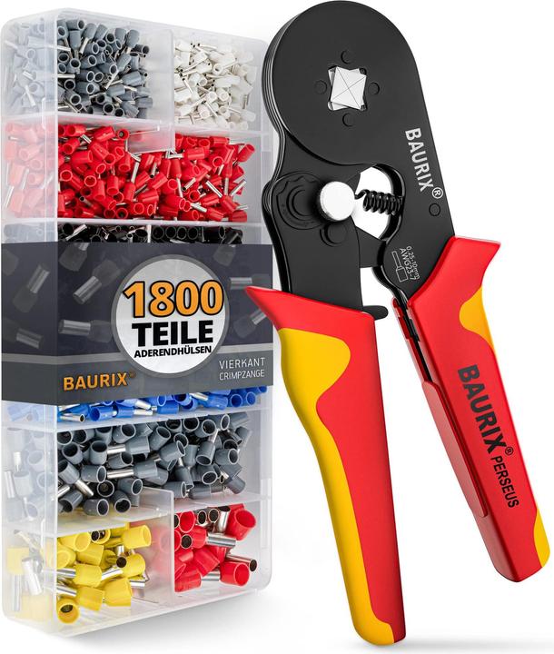 Produktbild Baurix Crimpzange mit Aderendhülsen Set