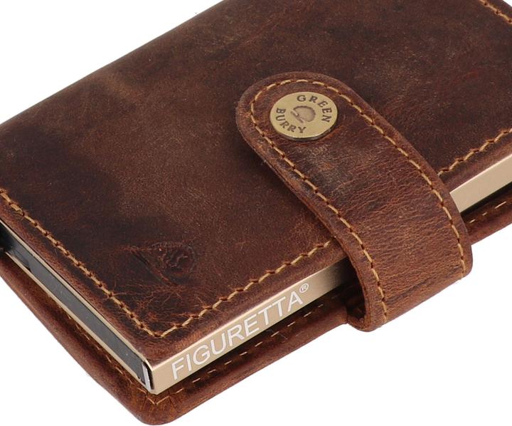 Actual product image Greenburry Vintage Geldbörse RFID Schutz Leder 7.5 cm