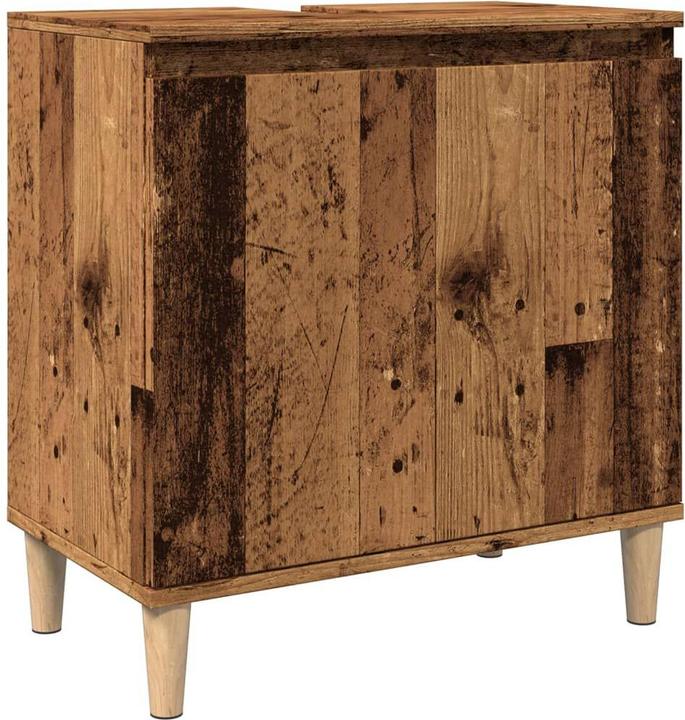 Image du produit VidaXL Waschbeckenunterschrank Unterschrank Badschrank Badmöbel Altholz-Optik (58 x 33 x 60 cm)