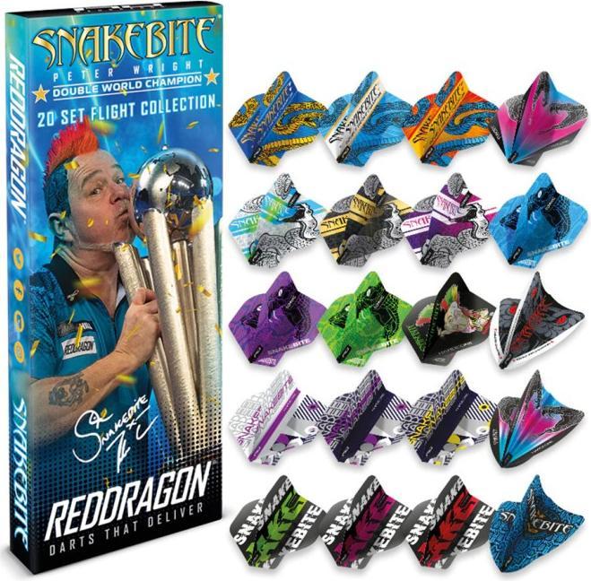 Red Dragon Peter Wright Snakebite DWC Flight Collection 20 Sets