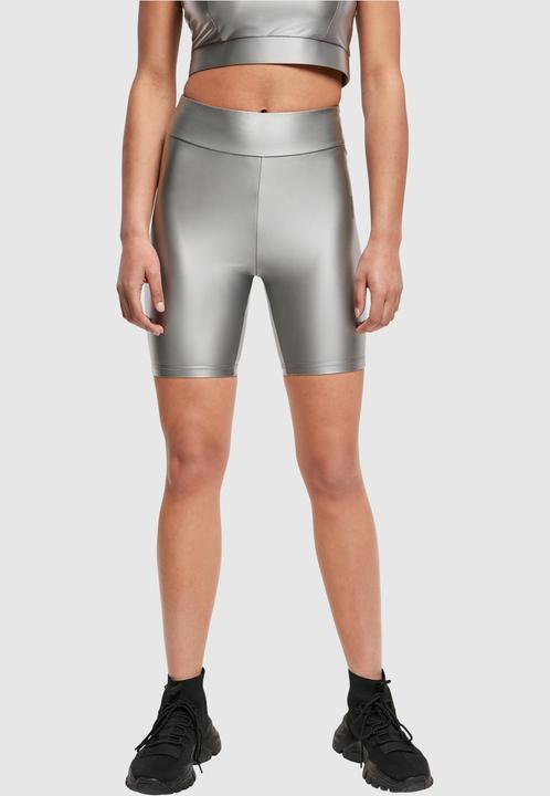 Actual product image Urban Classics Ladies Highwaist Shiny Metallic Cycle Shorts (4XL)