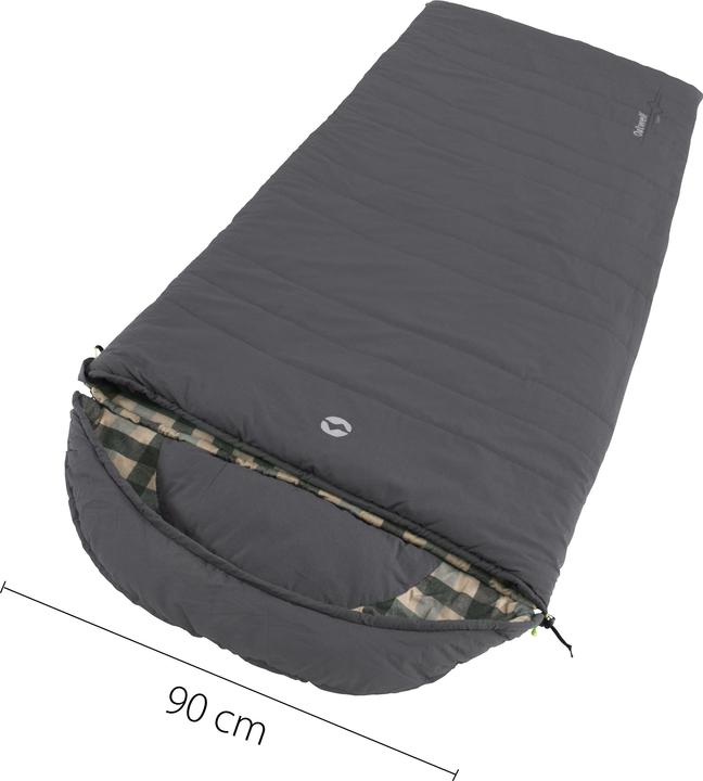 Outwell Camper Sleeping Bag, Left zipper, Grey (235 cm)