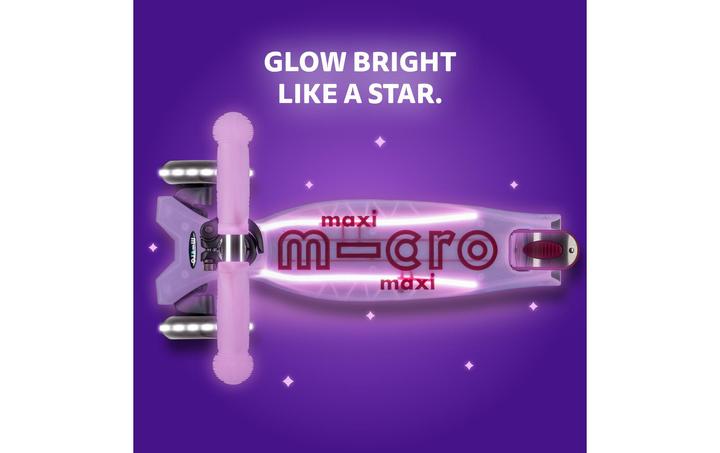 Actual product image Micro Scooter Maxi Deluxe Glow LED Plus Luminous Purple