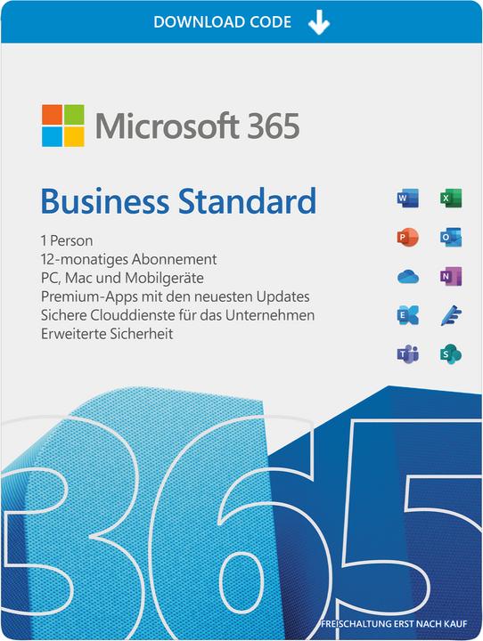 Immagine prodotto Microsoft 365 Business Standard (1 Utente, 5 Dispositivi/Utenti, 12 mesi)