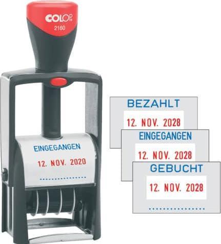 Actual product image Colop Word and date stamp 2160/RL red/black