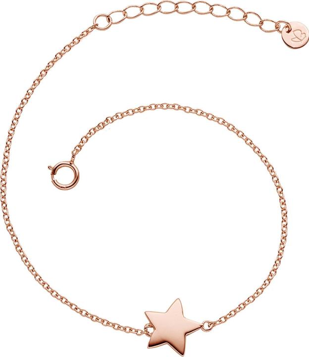 Glanzstücke München Damen Stern Sterling Silber roségold 17,0 cm Basislänge + 3,0 cm Verlängerung - 11102 (17 cm, Sterling Silber)