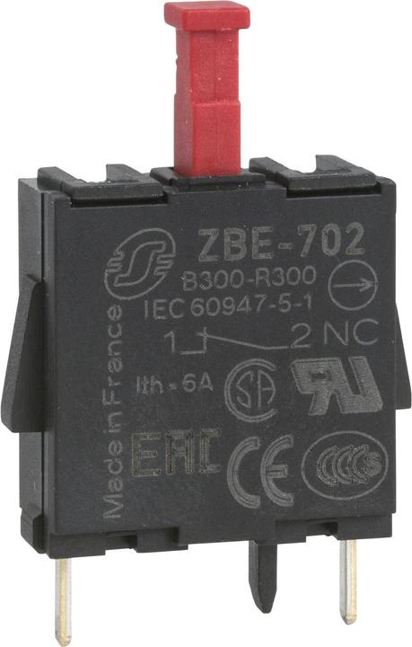 Image du produit Schneider Electric Bloc de contacts auxiliaires, ZBE Ř 22, 1Ö ZBE702