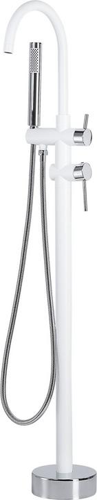 Produktbild Beliani Freistehende Armatur matt weiss / silber TUGELA