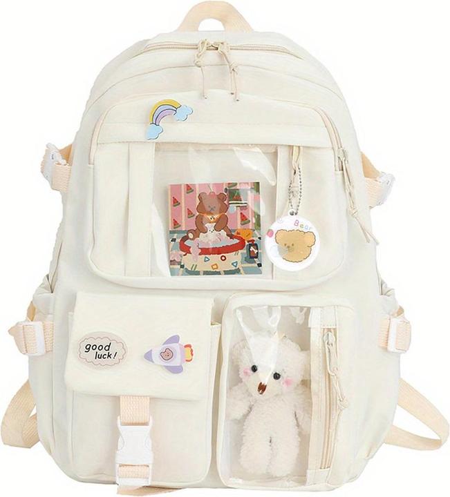 Immagine prodotto Only-Bags.Store Zaino da viaggio multitasche impermeabile Borsa scuola college Borsa trasparente