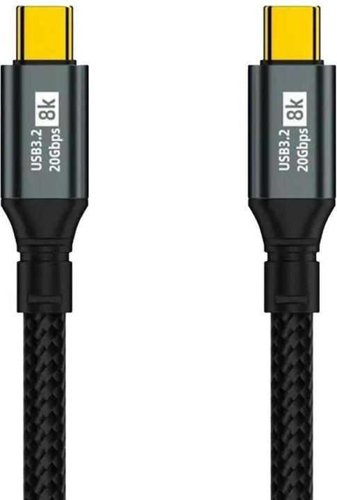 PowerGuard Cavo NylonBraid Data & Charge USB-C USB 3.2 Gen 2x2 20 Gbit/s 8K 100W 1m (USB 3.2 Gen 2x2, 20 W)