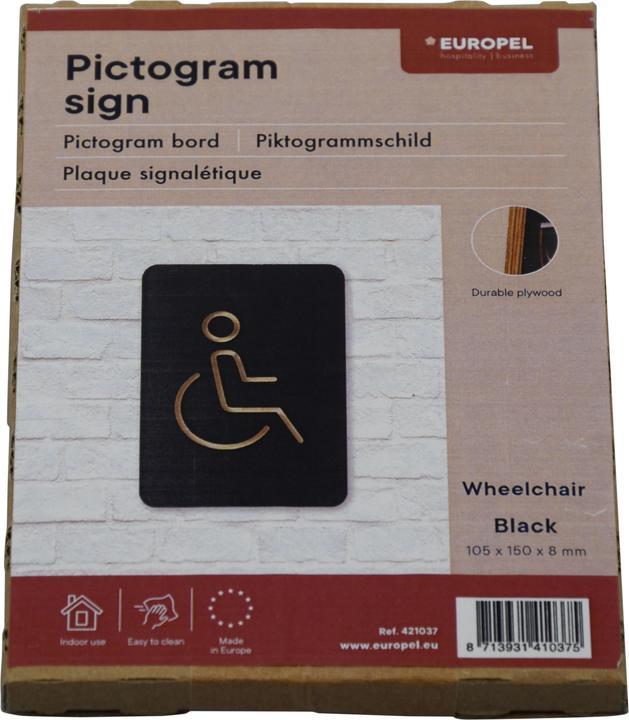 Produktbild Europel Piktogramm "WC Behinderte", schwarz