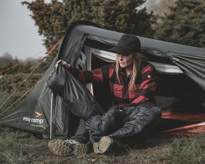 Actual product image Easy Camp Tunnelzelt Sarek 1 (dunkelgr?n/orange, Modell 2025) (Tunnel tent, 1.80 kg, 1 person)
