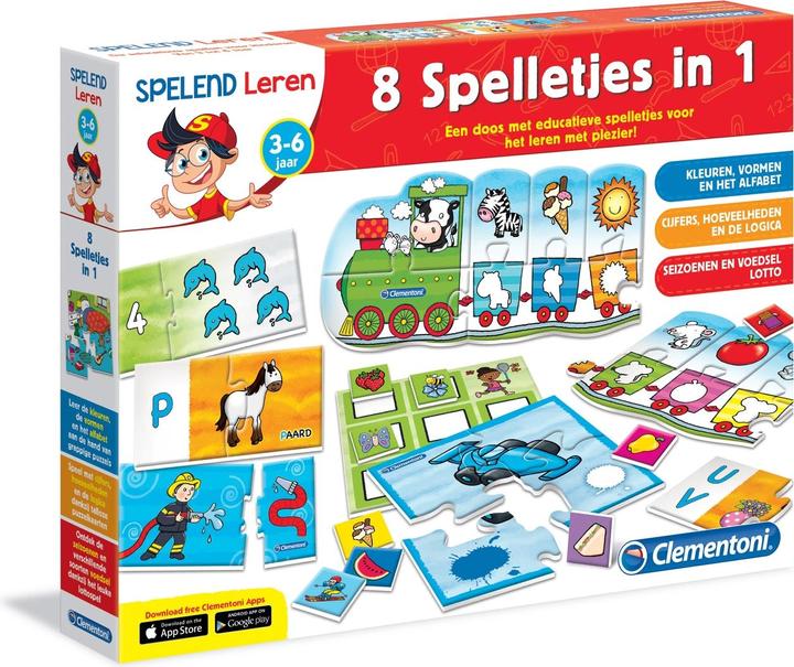 Actual product image Clementoni Spelend Leren - 8 Spelletjes in 1 (English)