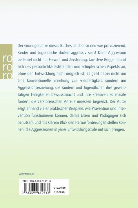 Produktbild Kinder dürfen aggressiv sein (Deutsch, Jan-Uwe Rogge, 2007)