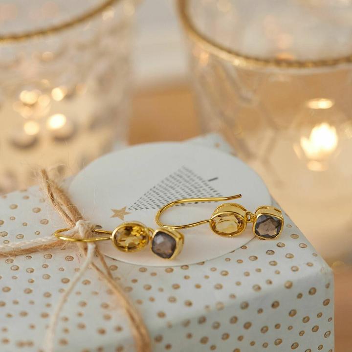 Immagine prodotto Loberon Orecchini d'oro Ovique (Abbellimento: gemma citrina, Argento 925)